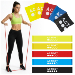 Gumy na cvičenie 2m sada 5ks ACTIGET ACT0106