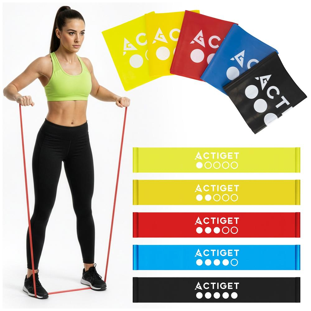 Gumy na cvičenie 2m sada 5ks ACTIGET ACT0106