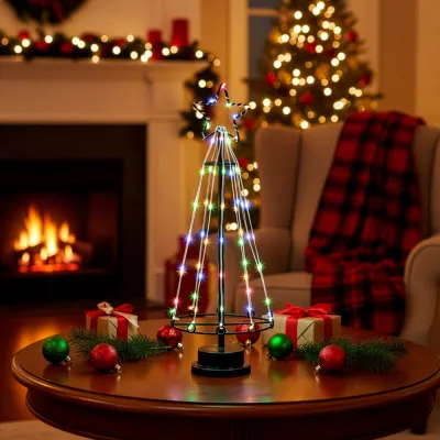 LED Vianočný stromček - 45cm, 80LED, multicolor