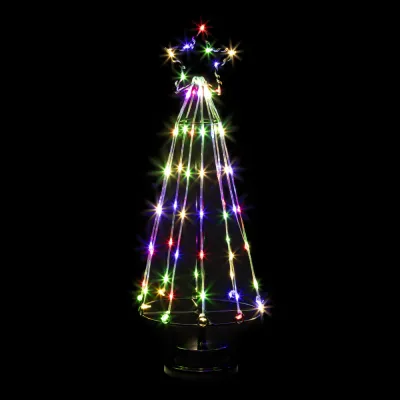 LED Vianočný stromček - 45cm, 80LED, multicolor