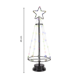 LED Vianočný stromček - 45cm, 80LED, multicolor