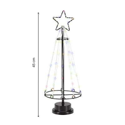 LED Vianočný stromček - 45cm, 80LED, multicolor