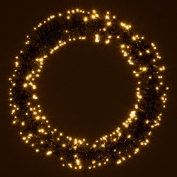 LED svetelný veniec 39cm 300LED 8-funkcií IP44 teplá biela