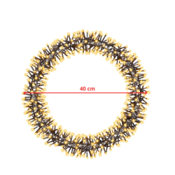 LED svetelný veniec 39cm 300LED 8-funkcií IP44 teplá biela