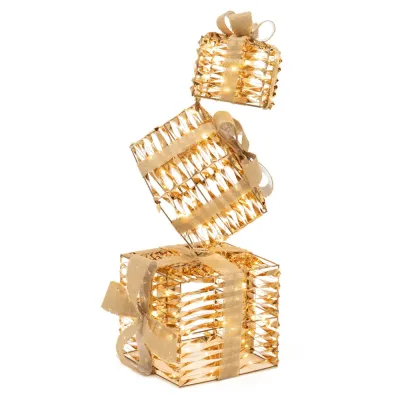 LED svetelná dekorácia Darčeky 74cm 160LED teplá biela