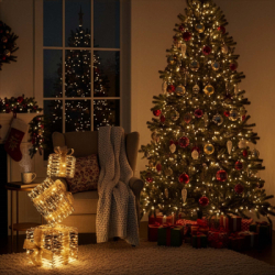 LED svetelná dekorácia Darčeky 74cm 160LED teplá biela