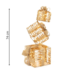 LED svetelná dekorácia Darčeky 74cm 160LED teplá biela