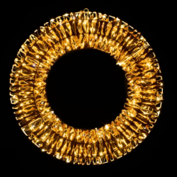 LED svetelný kruh 45cm 360LED 8-funkcií IP44 teplá biela