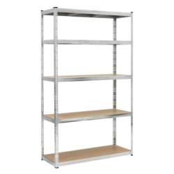 Kovový regál 205x120x45 cm 5 políc MDF SPRINGOS HA5280