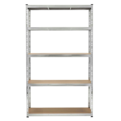 Kovový regál 205x120x45 cm 5 políc MDF SPRINGOS HA5280