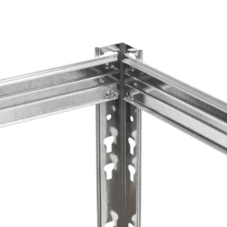 Kovový regál 205x120x45 cm 5 políc MDF SPRINGOS HA5280