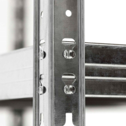 Kovový regál 205x120x45 cm 5 políc MDF SPRINGOS HA5280