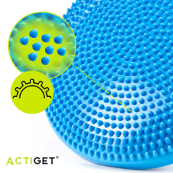 Balančná a masážna podložka + pumpička ACTIGET ACT0114 modrá