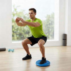 Balančná a masážna podložka + pumpička ACTIGET ACT0114 modrá