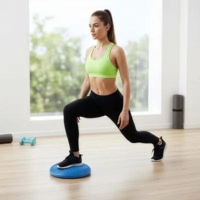 Balančná a masážna podložka + pumpička ACTIGET ACT0114 modrá