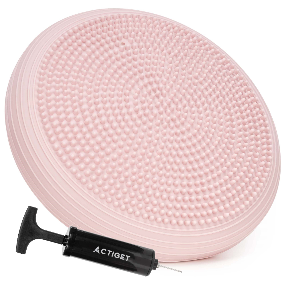 Balančná a masážna podložka + pumpička ACTIGET ACT0115 ružová