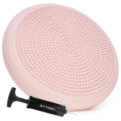Balančná a masážna podložka + pumpička ACTIGET ACT0115 ružová