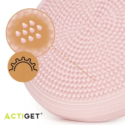 Balančná a masážna podložka + pumpička ACTIGET ACT0115 ružová