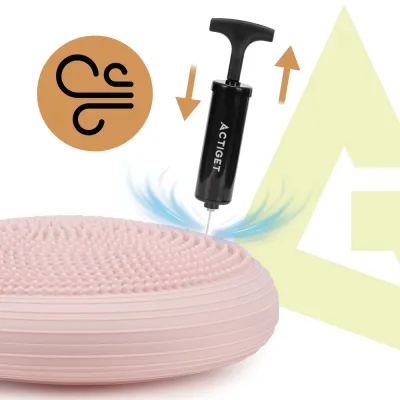 Balančná a masážna podložka + pumpička ACTIGET ACT0115 ružová