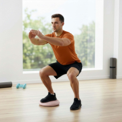 Balančná a masážna podložka + pumpička ACTIGET ACT0115 ružová