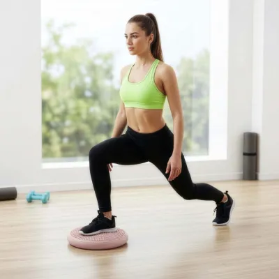 Balančná a masážna podložka + pumpička ACTIGET ACT0115 ružová