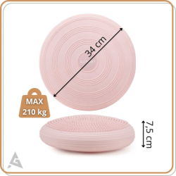 Balančná a masážna podložka + pumpička ACTIGET ACT0115 ružová