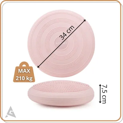 Balančná a masážna podložka + pumpička ACTIGET ACT0115 ružová