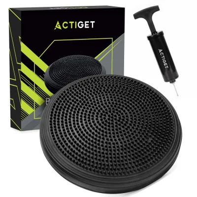 Balančná a masážna podložka + pumpička ACTIGET ACT0116 čierna