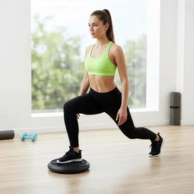 Balančná a masážna podložka + pumpička ACTIGET ACT0116 čierna