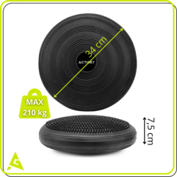 Balančná a masážna podložka + pumpička ACTIGET ACT0116 čierna