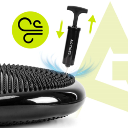 Balančná a masážna podložka + pumpička ACTIGET ACT0113 čierna