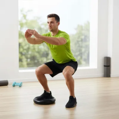 Balančná a masážna podložka + pumpička ACTIGET ACT0113 čierna