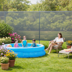 Tieniaca tkanina na plot 150cm x 50m 62% zatienenie SPRINGOS SN0071 svetlo antracitová