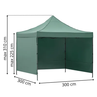 Záhradný stan 3x3 m SPRINGOS GP0001 zelený