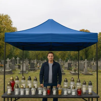 Záhradný stan 3x3 m SPRINGOS GP0002 tmavomodrý