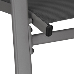 Set 4x Záhradná stolička SPRINGOS GF0118 tmavo šedé