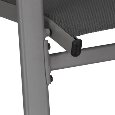 Set 4x Záhradná stolička SPRINGOS GF0118 tmavo šedé