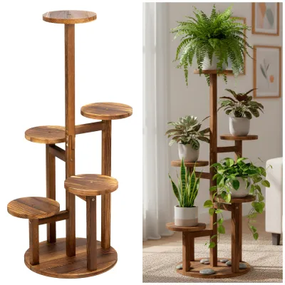 Drevený stojan na kvety 87 CM SPRINGOS GA0217