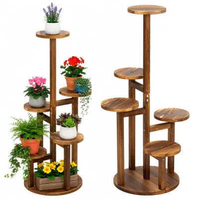 Drevený stojan na kvety 87 CM SPRINGOS GA0217