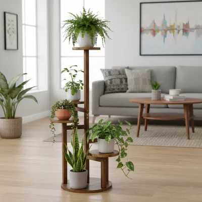 Drevený stojan na kvety 87 CM SPRINGOS GA0217