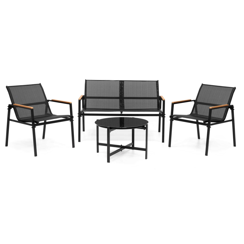 Záhradný set nábytku SPRINGOS GF0120 čierny