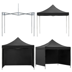 Záhradný stan 3x3 m SPRINGOS GP0004 čierny