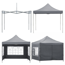 Záhradný stan 3x3 m SPRINGOS GP0005 tmavo šedý