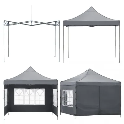 Záhradný stan 3x3 m SPRINGOS GP0005 tmavo šedý