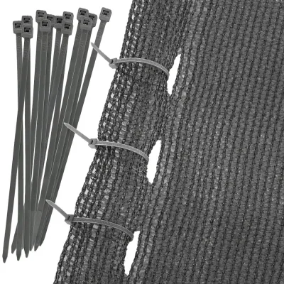 Tieniaca tkanina na plot 150cm x 25m 90% zatienenie SPRINGOS SN0065 svetlo grafitová