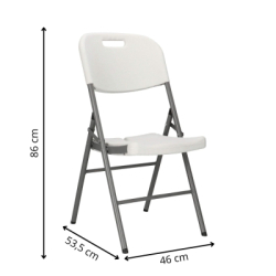 Skladacia stolička SPRINGOS GF0109 biela