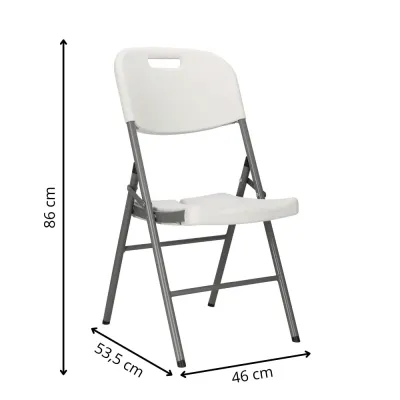 Skladacia stolička SPRINGOS GF0109 biela