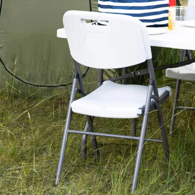 Skladacia stolička SPRINGOS GF0109 biela