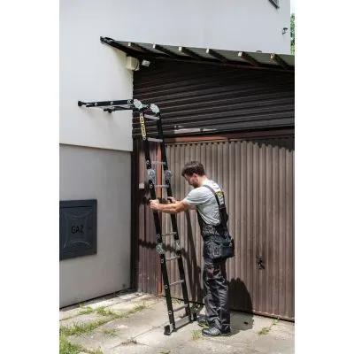 Multifunkčný rebrík 4x3 priečky + podlaha DRABEST DU4x3 STEEL 125 kg