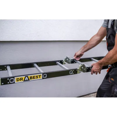 Multifunkčný rebrík 4x3 priečky + podlaha DRABEST DU4x3 STEEL 125 kg